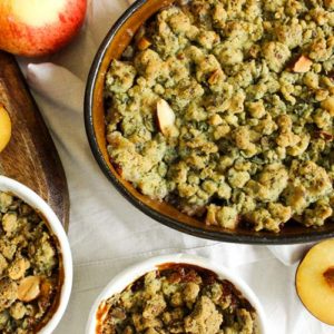 crumble pommes prunes