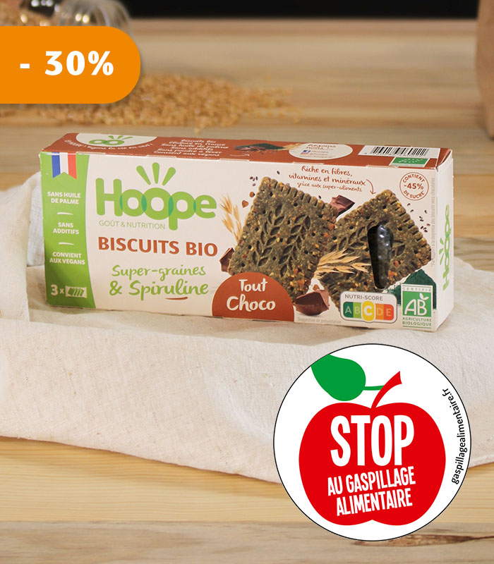 ANTI-GASPILLAGE ÉCOLOGIE BISCUITS SPIRULINE