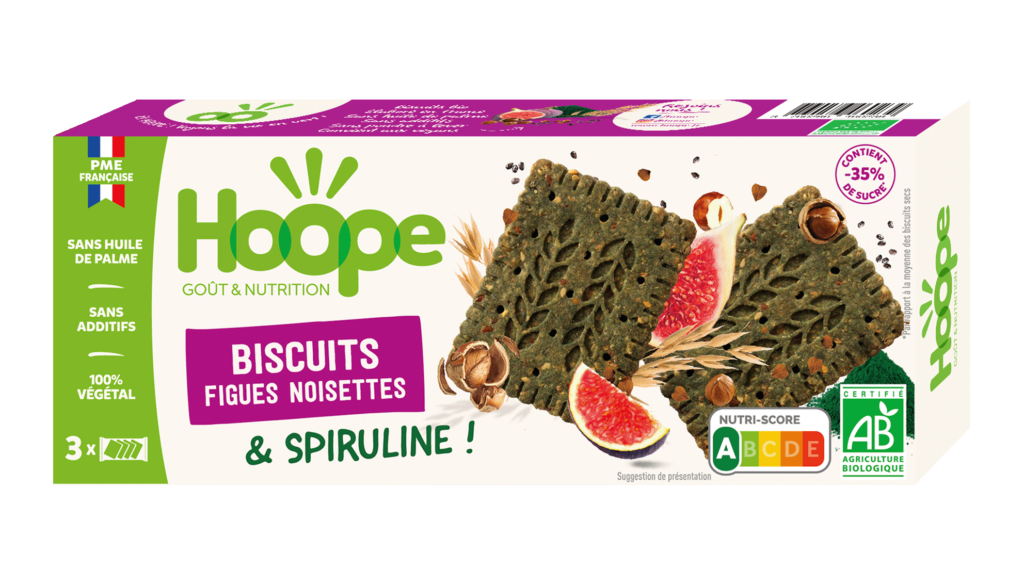 BISCUITS ENCAS FIGUES NOISETTES SPIRULINE NOUVELLE VERSION