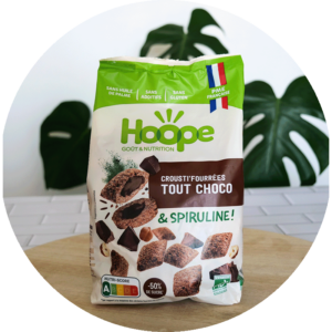 photo ronde d'un paquet de céréales fourrées tout choco