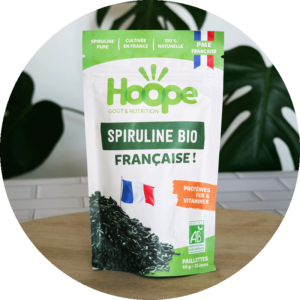 photo d'un paquet de spiruline en paillettes