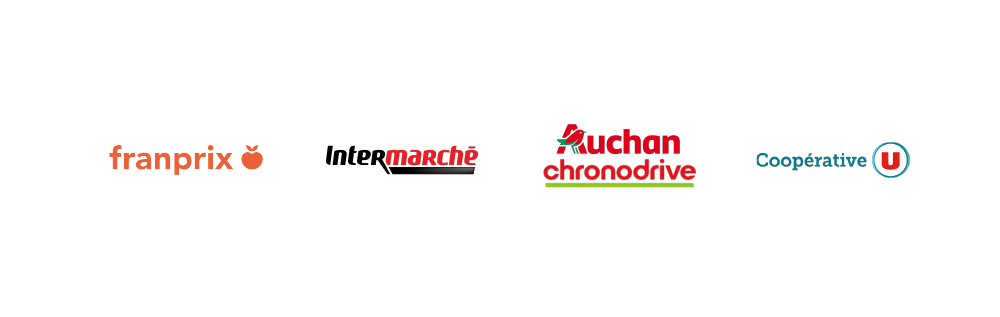 logo franprix intermarche auchan chronodrive cooperative u